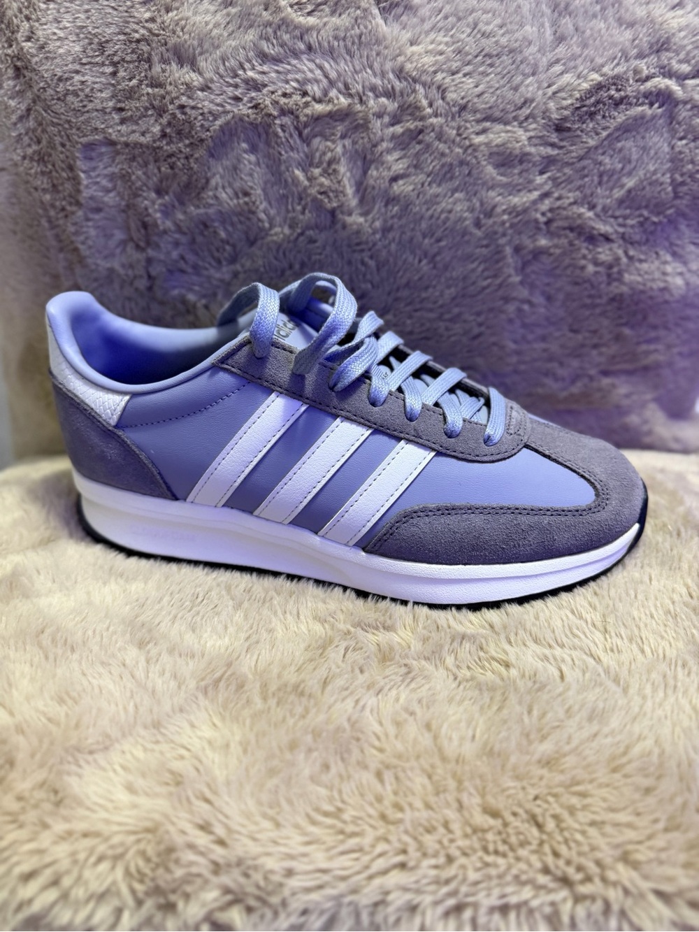 adidas Women's Lavender and White Athletic Sneakers